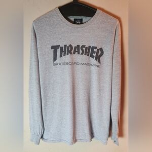 Thrasher Heather Gray Long Sleeve Tee